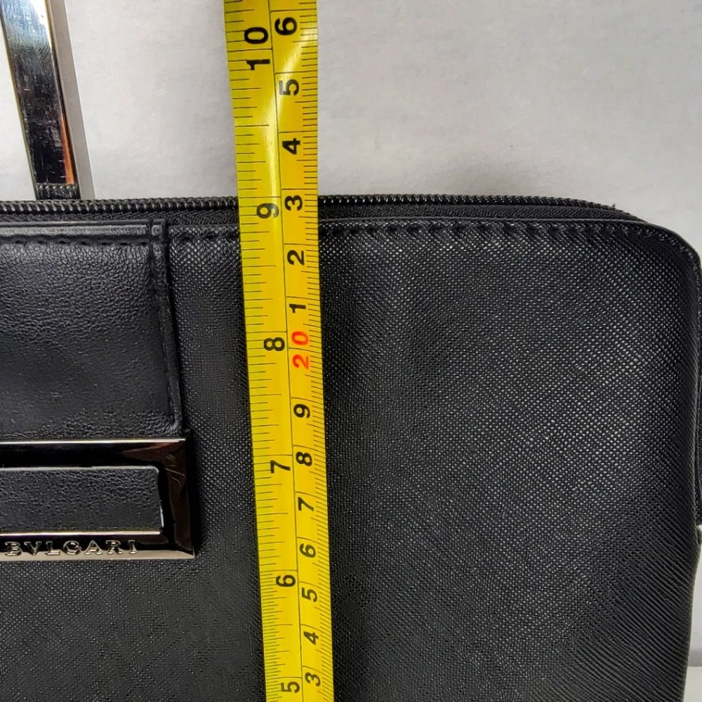Bvlgari Black Leather Clutch‎